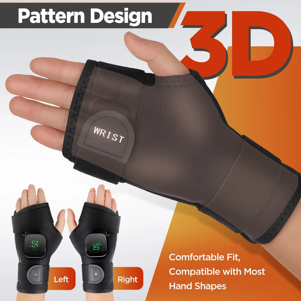 Electric Heated Wrist Brace Guard Hand Warming Device with Wrist Support Plate And Protection Rechargeable Wristband