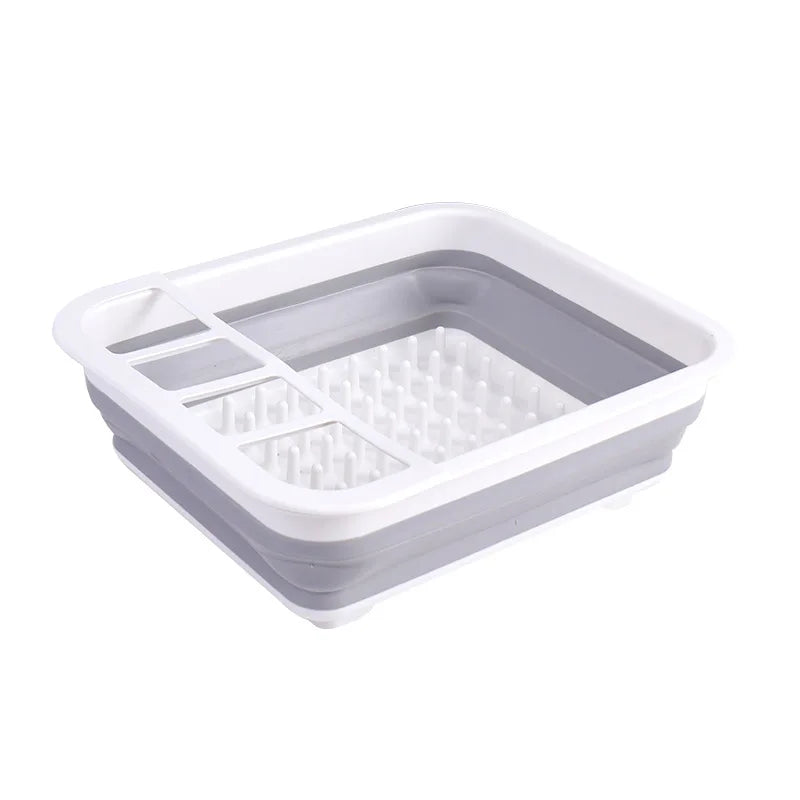 Kitchen Drainage Dish Rack Foldable Dish Rack Tableware Storage Folding Dish Rack Tableware Rack Cup Rack Kitchen Tools