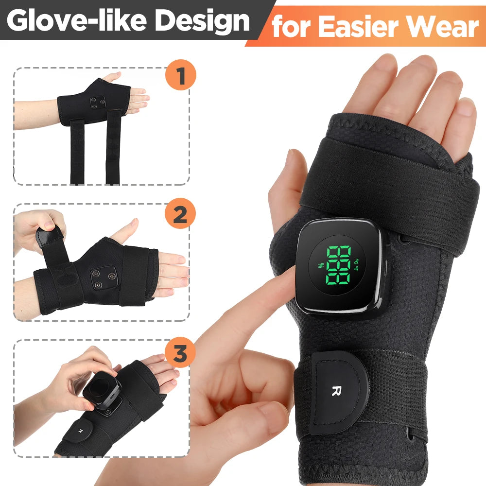 Electric Heated Wrist Brace Guard Hand Warming Device with Wrist Support Plate And Protection Rechargeable Wristband