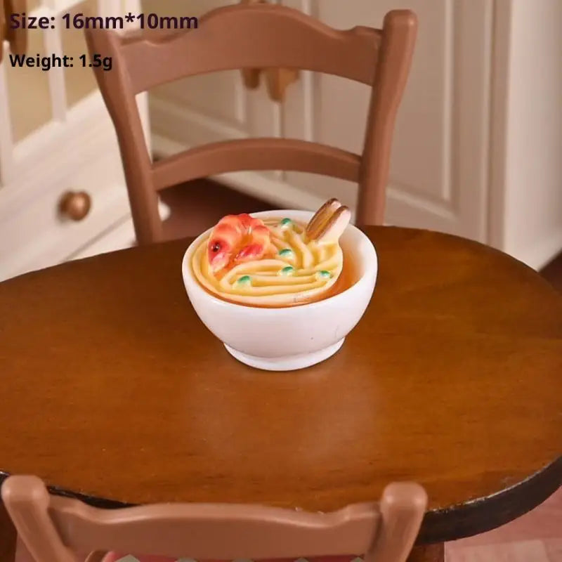 1/12 Dollhouse Miniature Chinese Dishes Food Models Dollhouse Kitchen Decoration DIY Dolls House Dining Room Ornaments