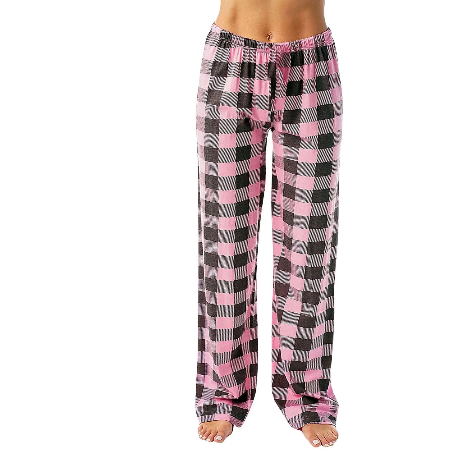 Women Pants Plaid Cotton Loose Ladies Pajama Pants Pyjama Trousers Men Sleep Bottoms Lounge Wear Sleep Lounge Pants Bottoms
