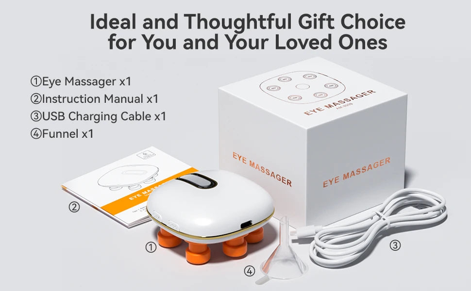 Eye massage equipment helps prevent dryness and overuse of the eyes, maintain eye health, and relieve eye fatigue