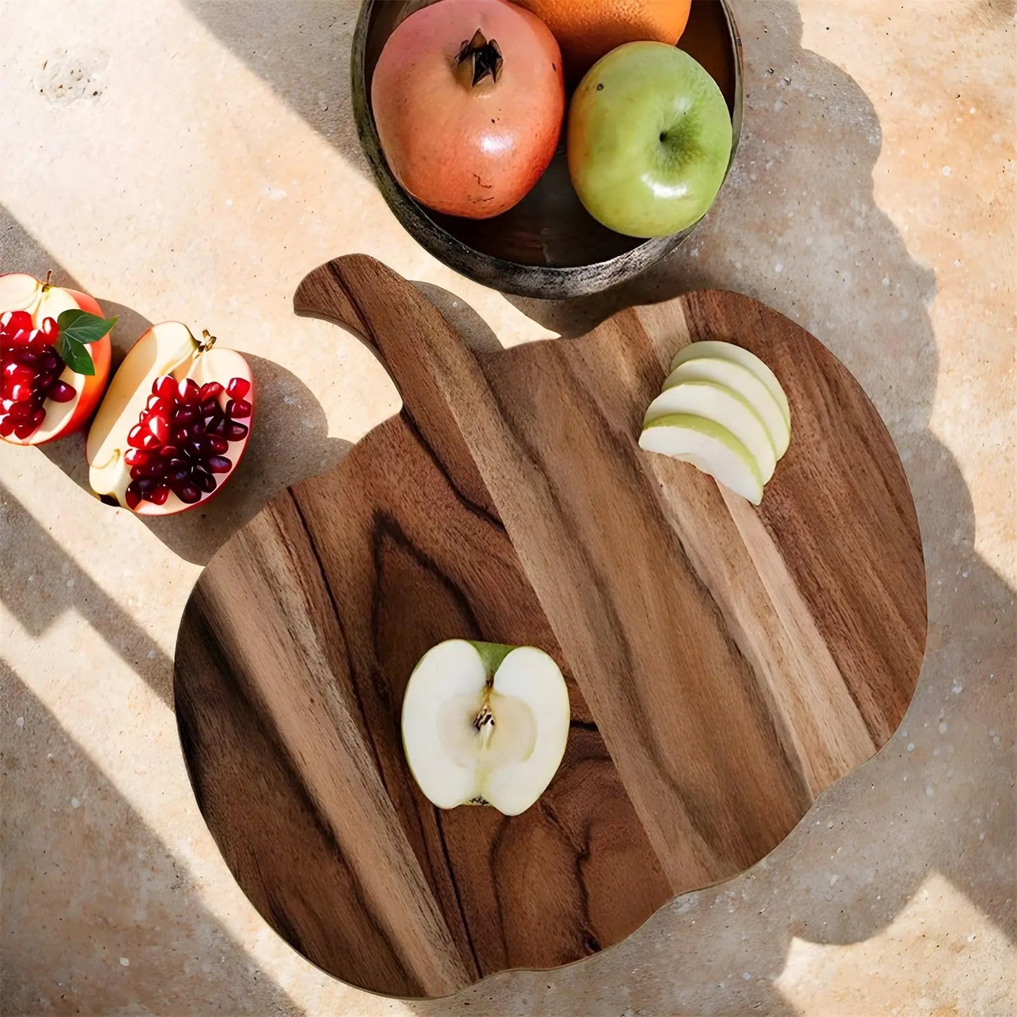 Kitchen Cutting Board Wooden Serving Platter Pumpkin Shaped Kitchen Wood Cutting Board Restaurant Decor