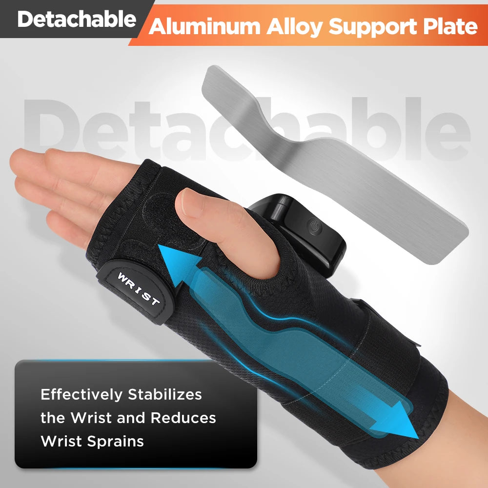 Electric Heated Wrist Brace Guard Hand Warming Device with Wrist Support Plate And Protection Rechargeable Wristband