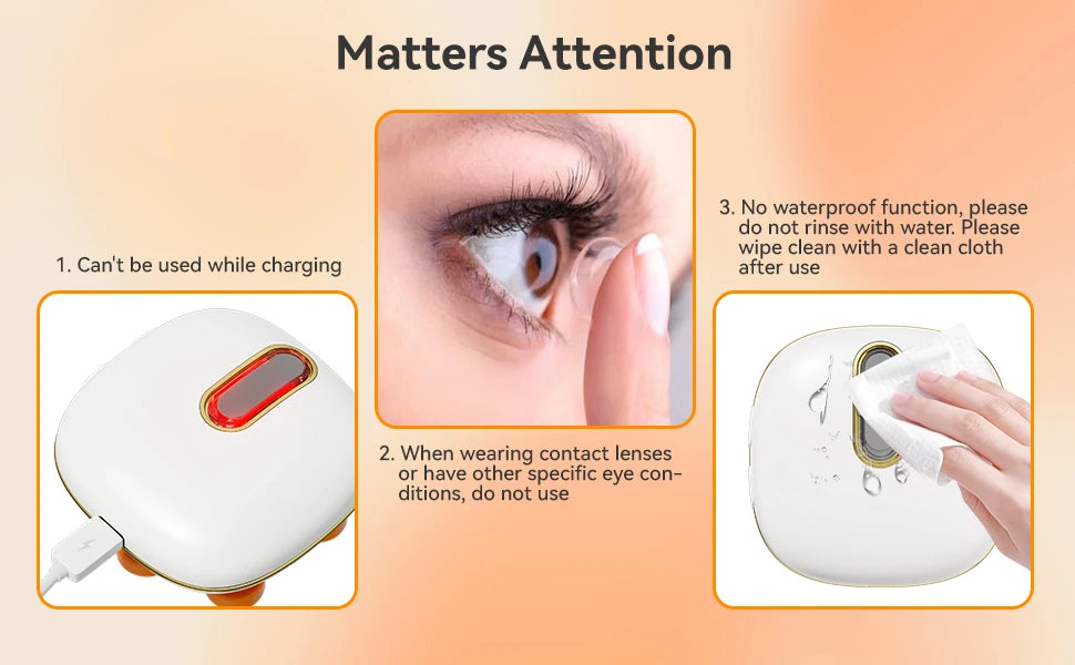 Eye massage equipment helps prevent dryness and overuse of the eyes, maintain eye health, and relieve eye fatigue