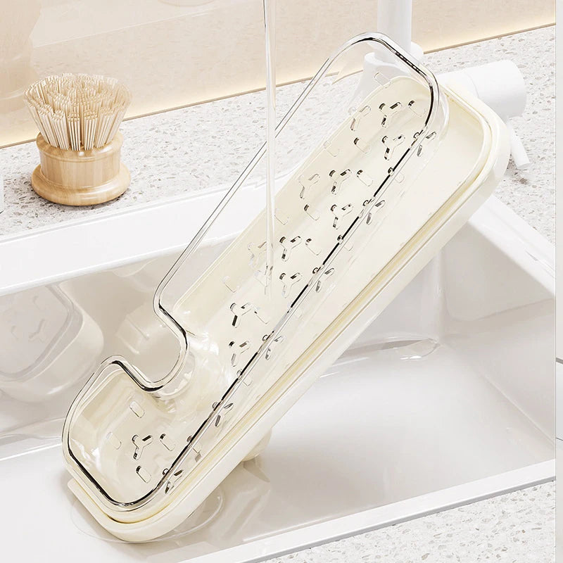 Kitchen Sink Drain Rack, Multifunctional Kitchen Dishcloth Rack, Free Punching Faucet Storage Rack, Kitchen Sink Drain Rack Orga