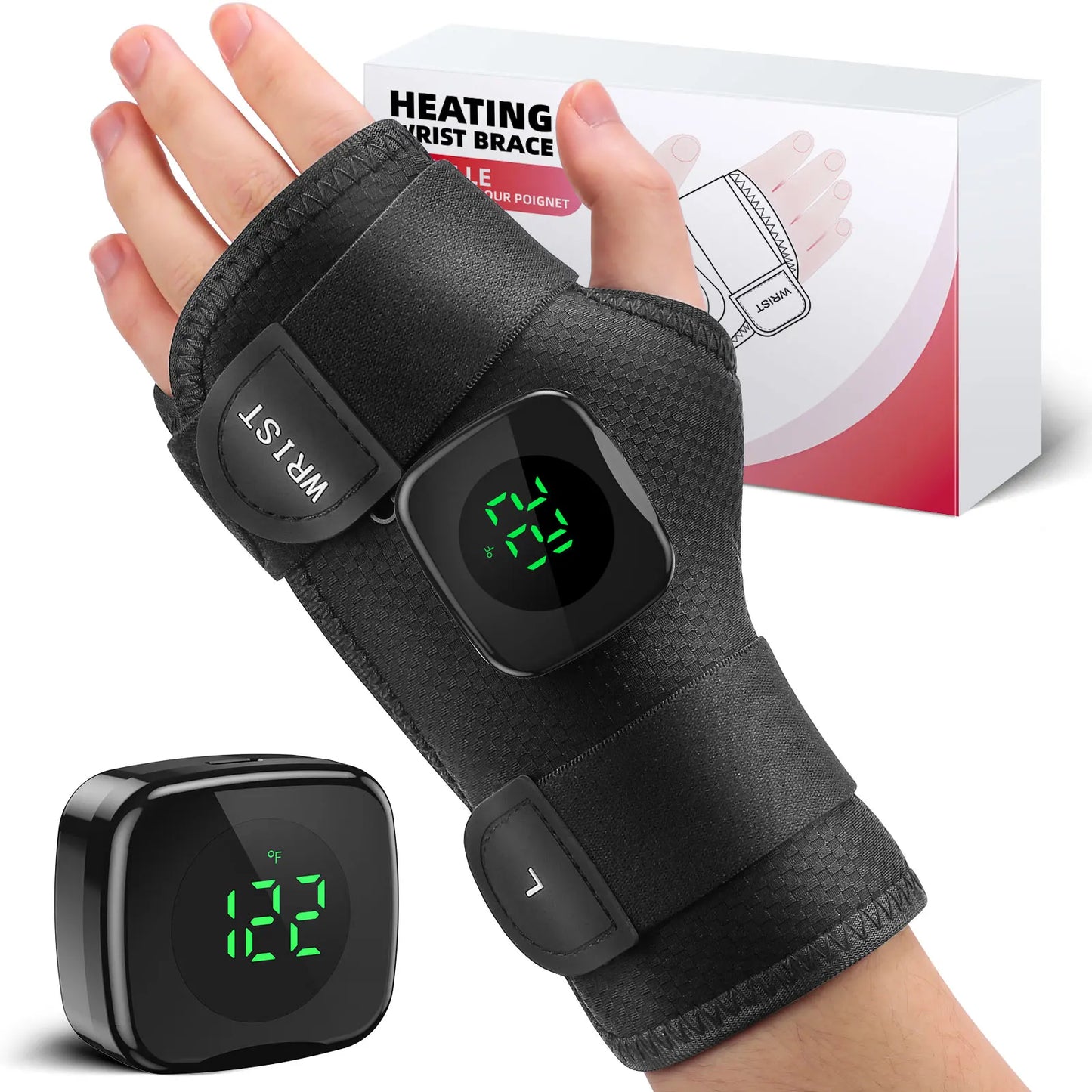 Electric Heated Wrist Brace Guard Hand Warming Device with Wrist Support Plate And Protection Rechargeable Wristband
