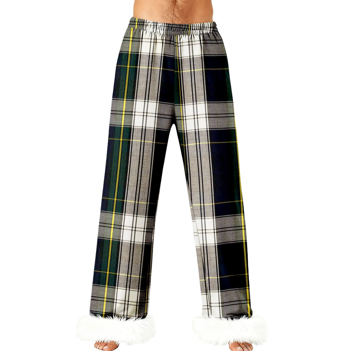 Mens Flannel Pajama Pants With Pockets Fleece Pjs Soft Warm Plaid Pajamas Bottoms Lounge Sleep Pants Loungewear Sleepwear