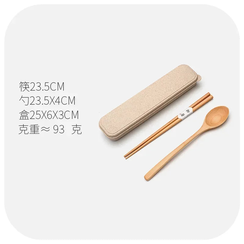 Handmade Home Dinnerware Tableware Cutlery for Kitchen, Natural Wooden Spoon & Fork Dinner Kit, Rice Soups, Cereal Utensil