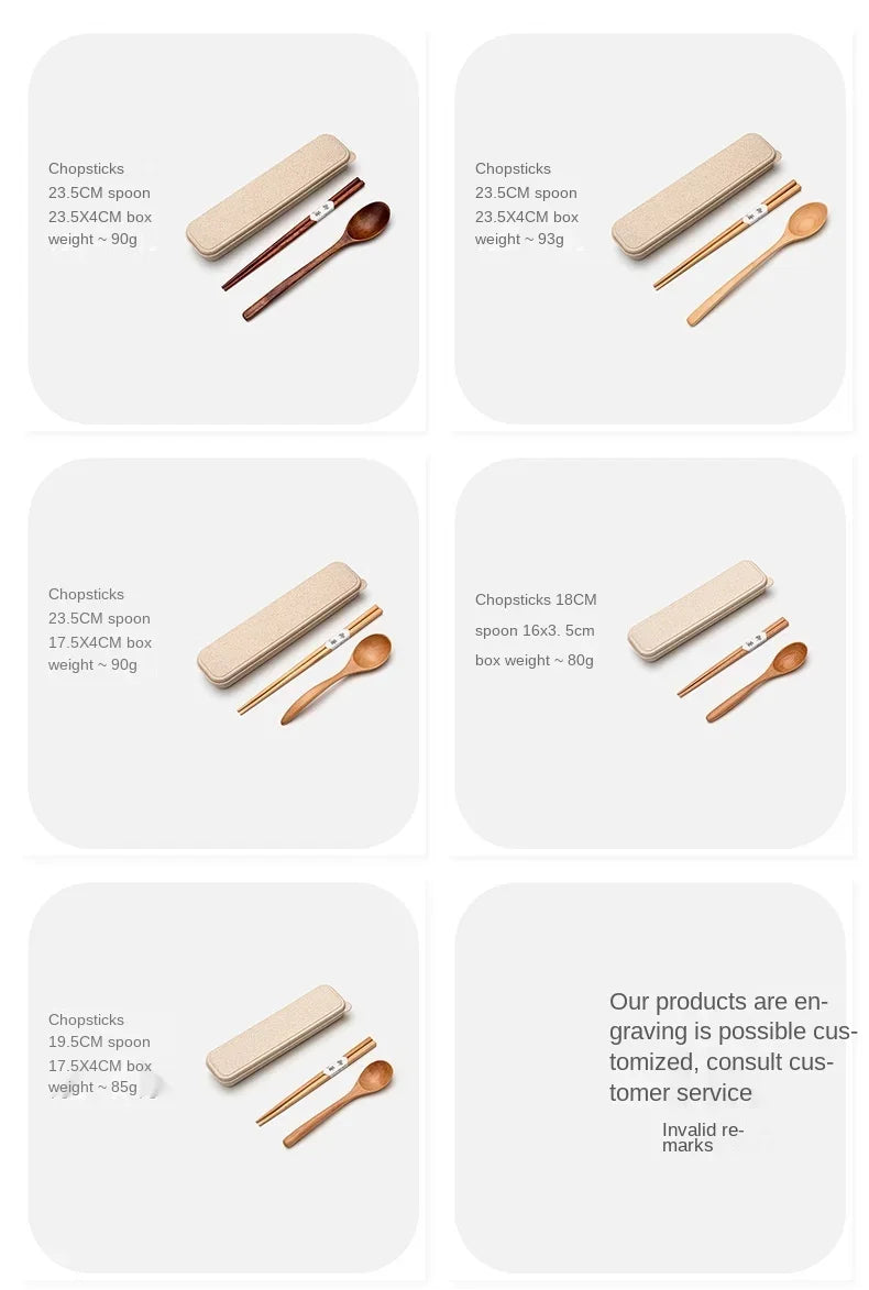 Handmade Home Dinnerware Tableware Cutlery for Kitchen, Natural Wooden Spoon & Fork Dinner Kit, Rice Soups, Cereal Utensil