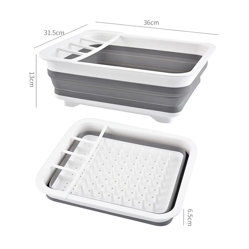 Kitchen Drainage Dish Rack Foldable Dish Rack Tableware Storage Folding Dish Rack Tableware Rack Cup Rack Kitchen Tools