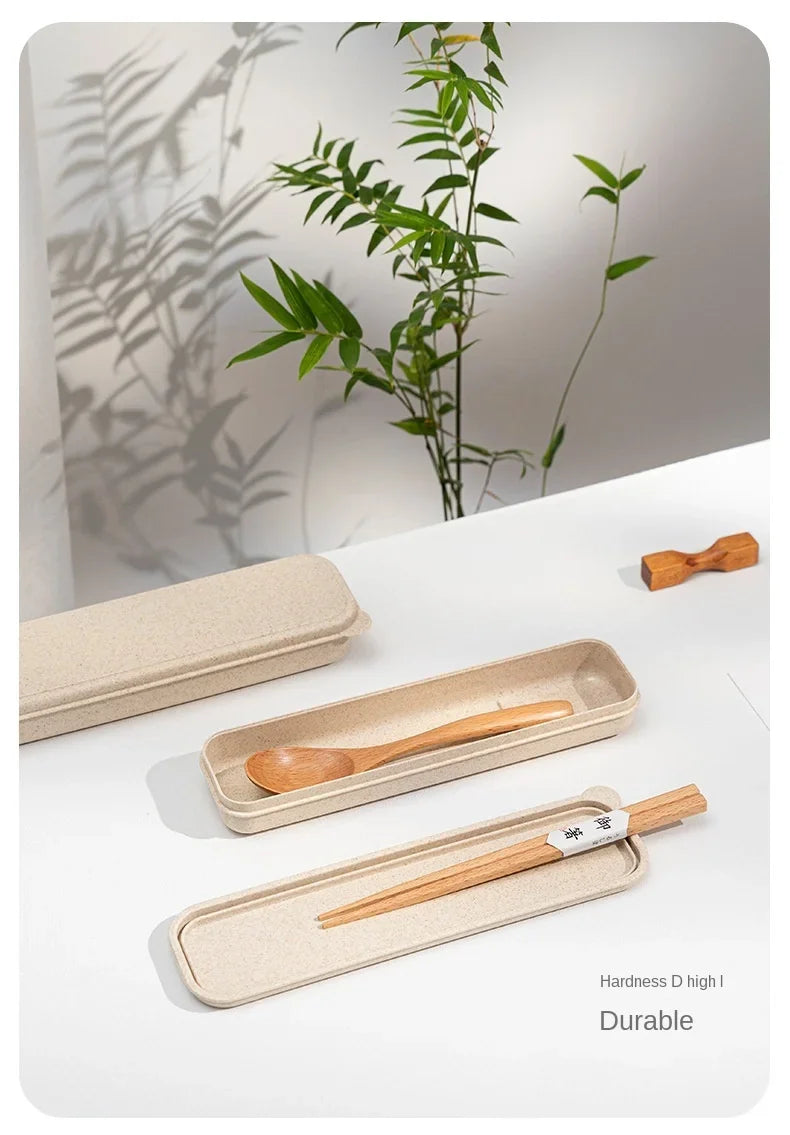 Handmade Home Dinnerware Tableware Cutlery for Kitchen, Natural Wooden Spoon & Fork Dinner Kit, Rice Soups, Cereal Utensil