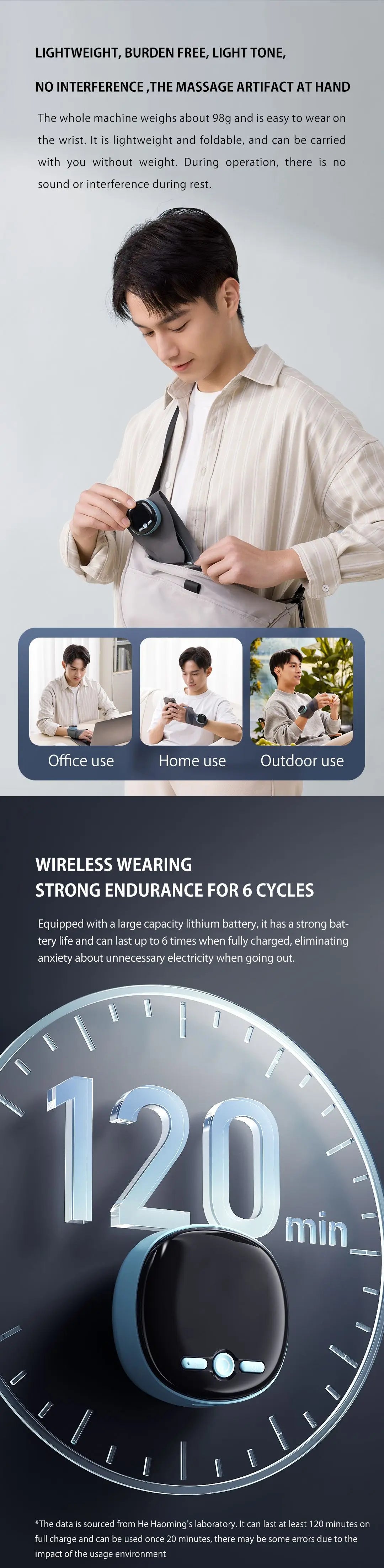 Electric Heating Wrist Massager EMS Wrist Guard Wrist Support Strap Hot Compress 3 Levels Vibration Massage Smart Wrist Massager