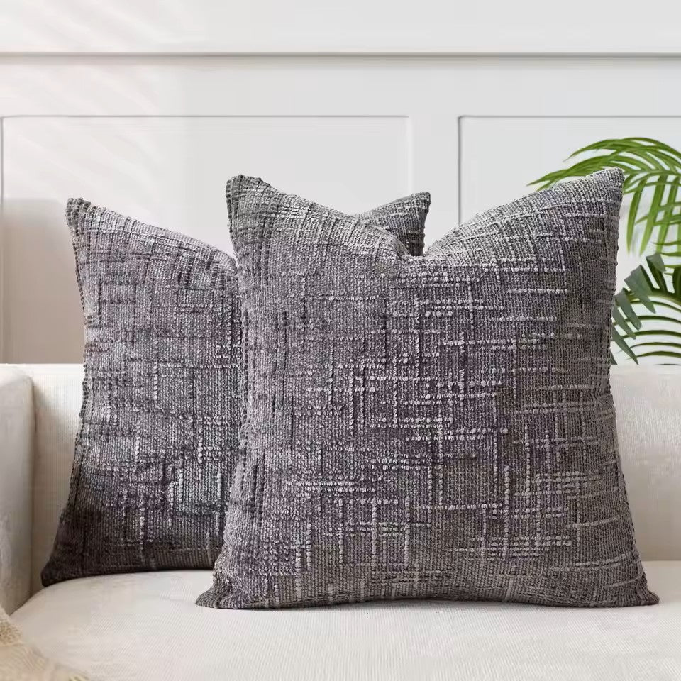 Chenille Coarse Yarn Bamboo Textured Cushion Cover