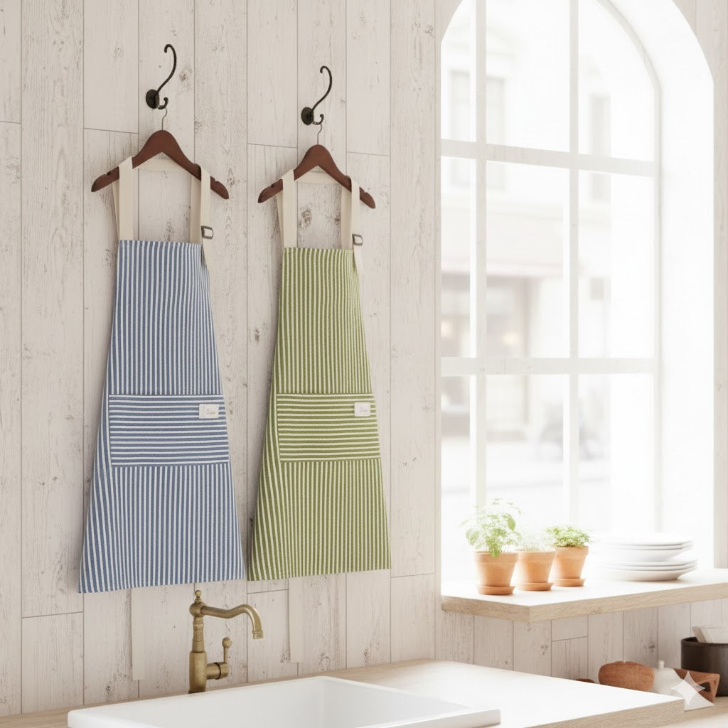 Breathable Cotton Linen Hanging Apron