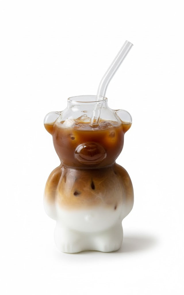 Cartoon Bear Shaped Coffee Glass