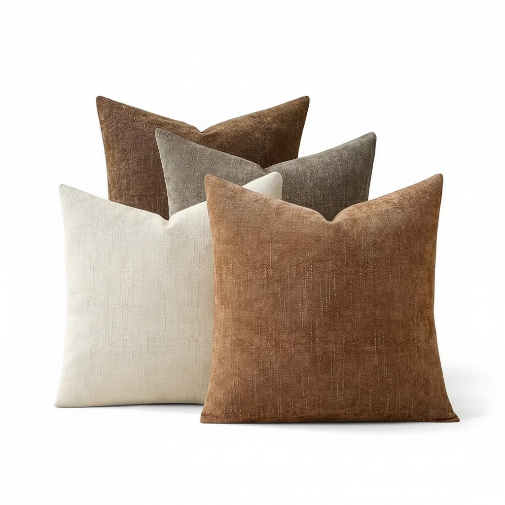Modern Boho Chenille Pillow Covers Gift Set