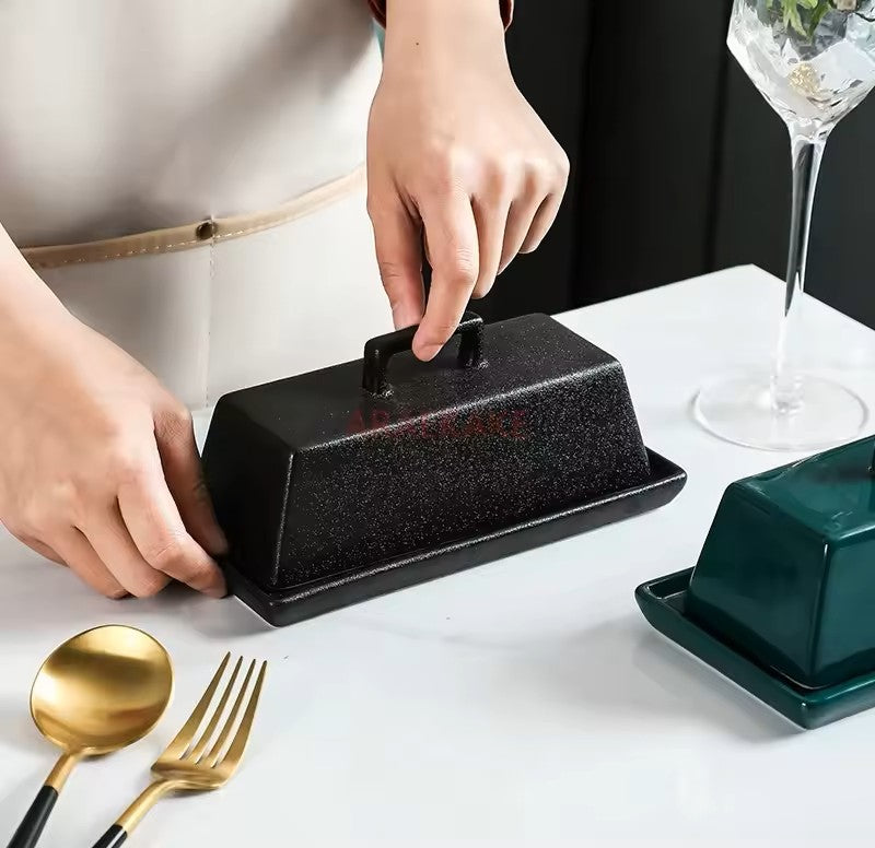 Ceramic Cheese Butter Dish with Lid