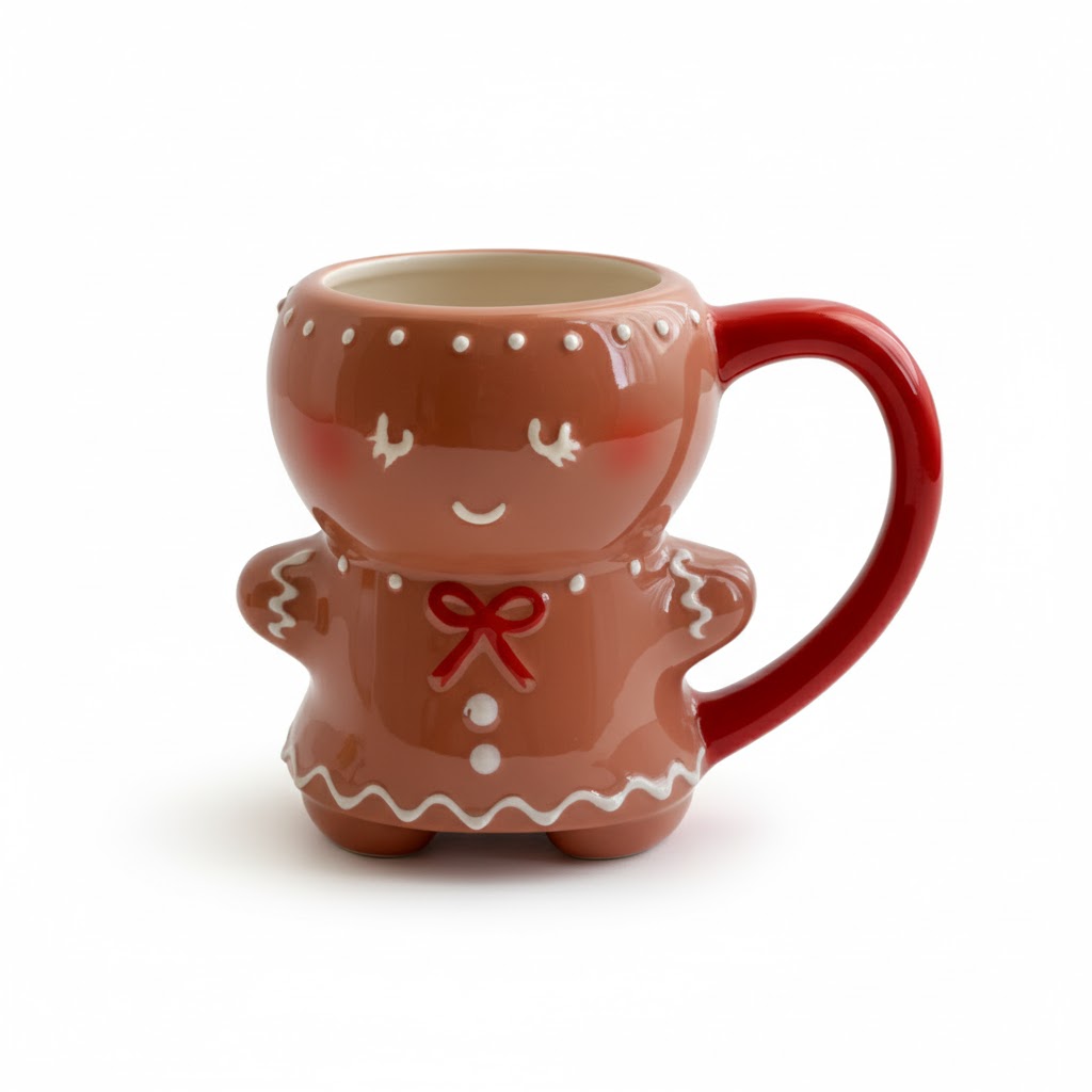 Cute Gingerbread Man Ceramic Mug