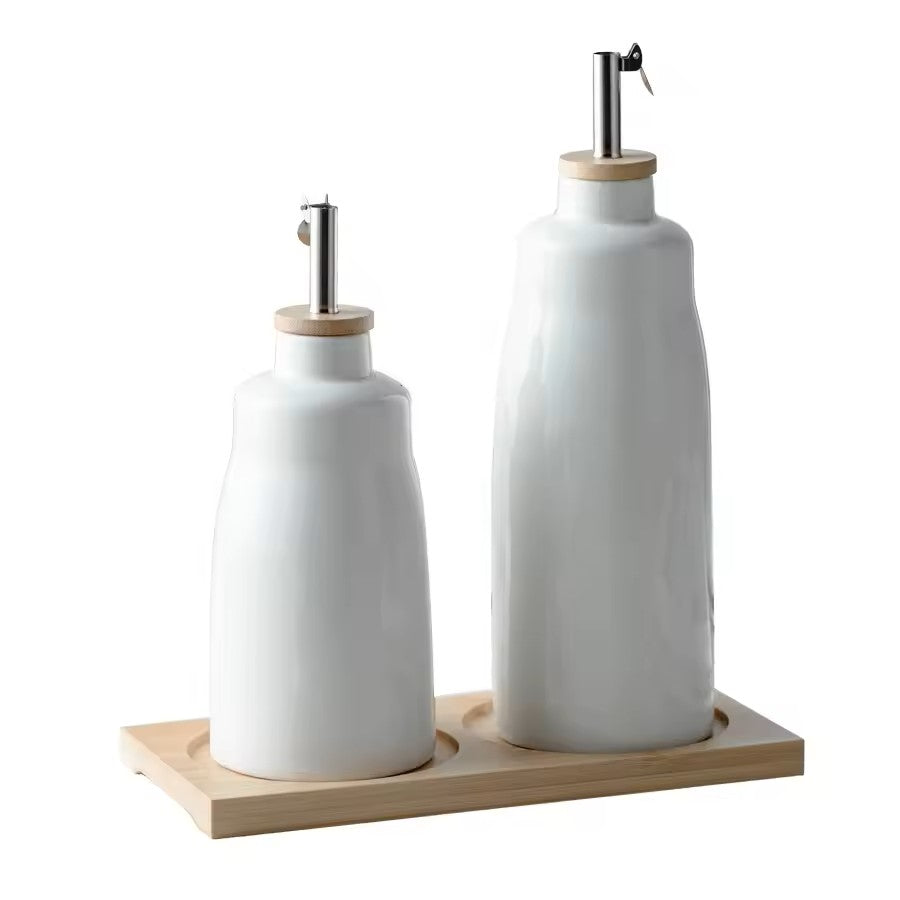 Oil & Soy Sauce Ceramic Bottle Set