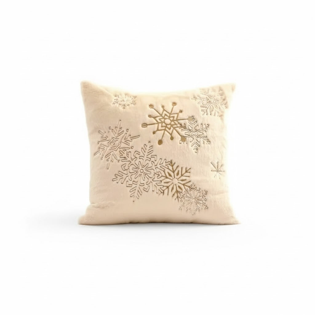 Modern Holiday Embroidered Pillowcase