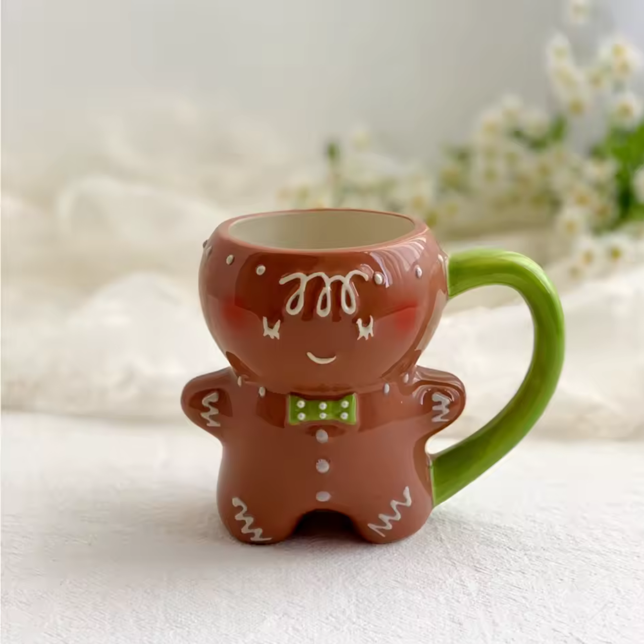 Cute Gingerbread Man Ceramic Mug