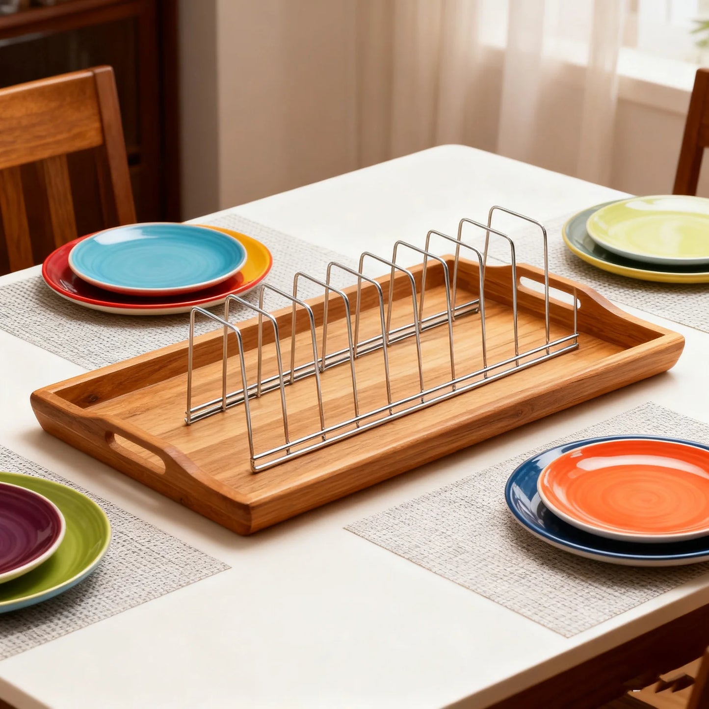 Kitchen Bowl Dish Organizer Stainless Steel Thick Walled Kitchen Dish Storage Rack Household Tableware Storage Stand Accessories