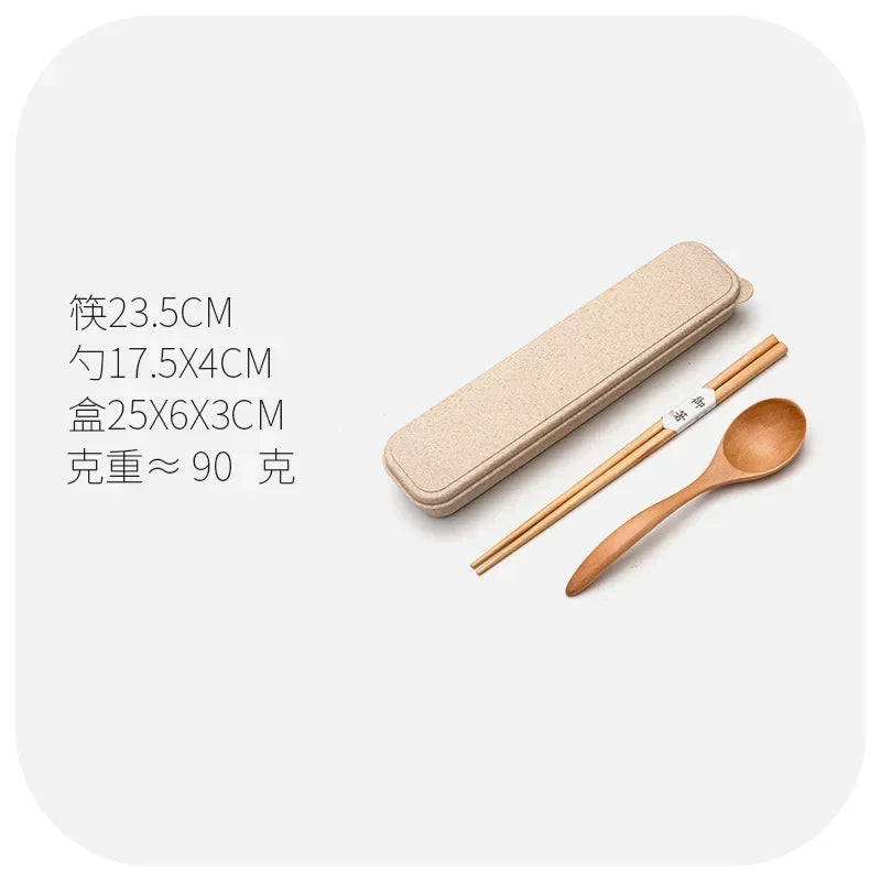 Handmade Home Dinnerware Tableware Cutlery for Kitchen, Natural Wooden Spoon & Fork Dinner Kit, Rice Soups, Cereal Utensil
