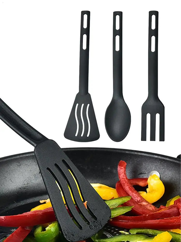 Kitchen Cooking Utensils Nylon Kitchen Utensils Set Sturdy Cutlery Kit With Non-Stick Spatulas Comfortable Handle Cookware