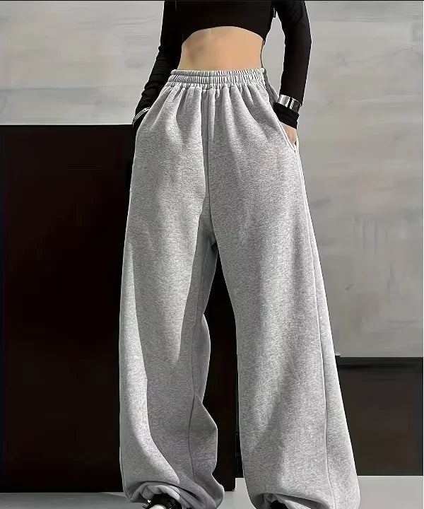 Loose and Comfortable Casual Wear for Autumn and Winter, Jogging Pants, Loose Women's Casual Wide-leg Pants