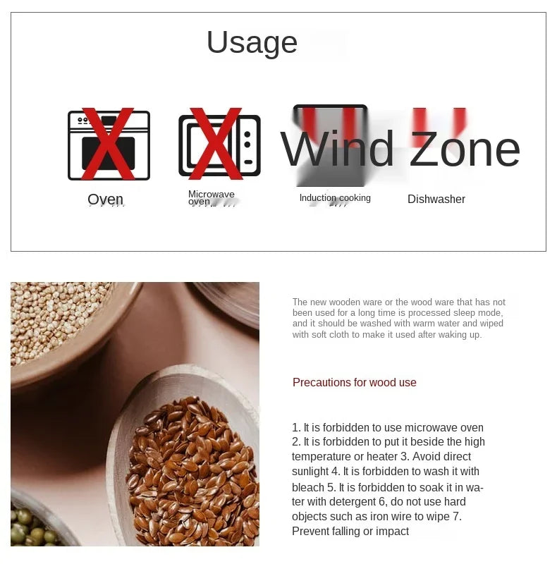 Handmade Home Dinnerware Tableware Cutlery for Kitchen, Natural Wooden Spoon & Fork Dinner Kit, Rice Soups, Cereal Utensil