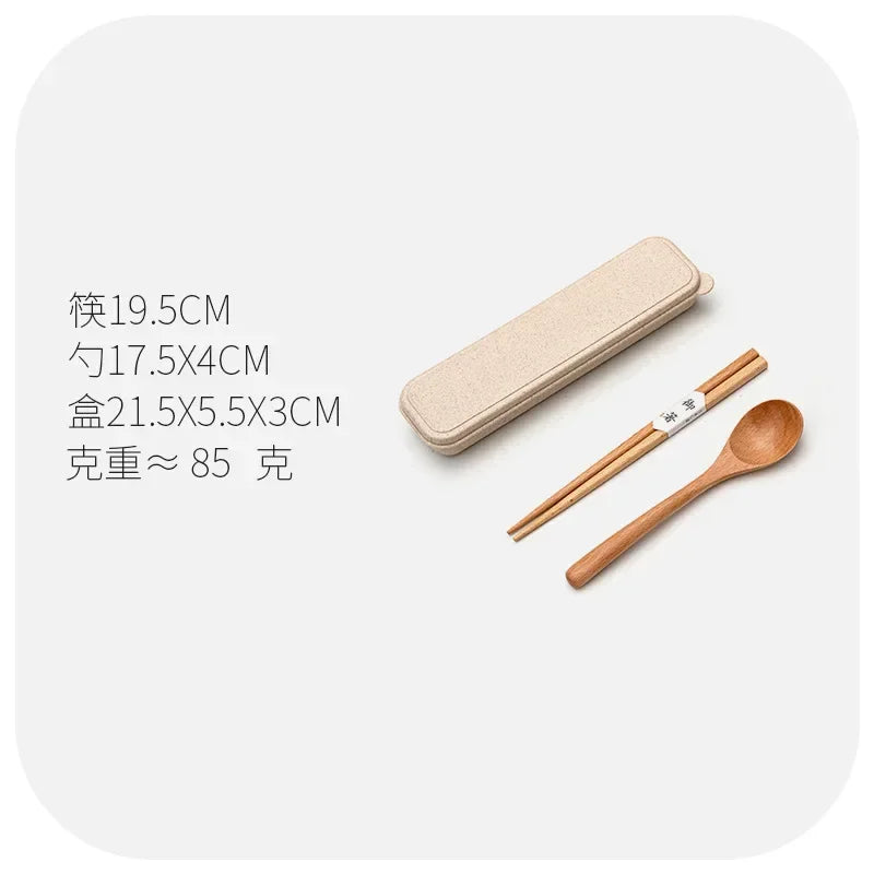 Handmade Home Dinnerware Tableware Cutlery for Kitchen, Natural Wooden Spoon & Fork Dinner Kit, Rice Soups, Cereal Utensil