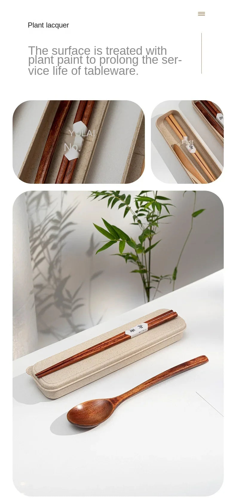 Handmade Home Dinnerware Tableware Cutlery for Kitchen, Natural Wooden Spoon & Fork Dinner Kit, Rice Soups, Cereal Utensil