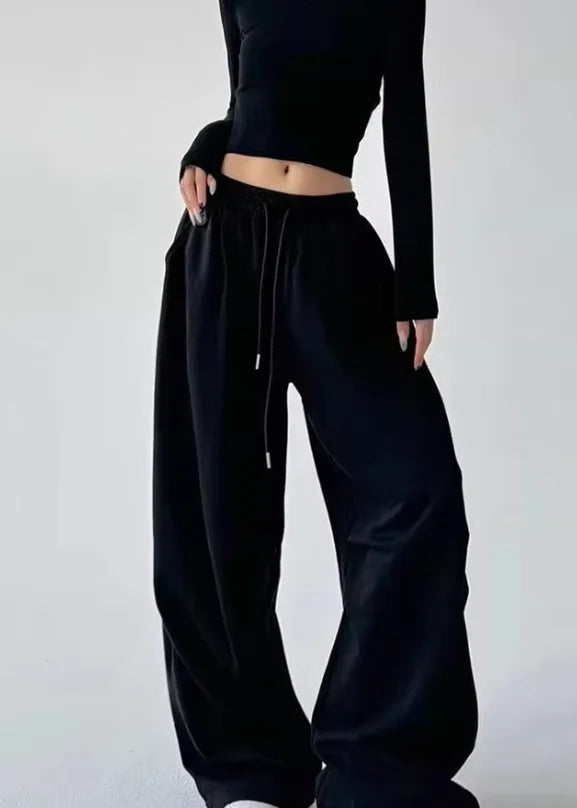 Loose and Comfortable Casual Wear for Autumn and Winter, Jogging Pants, Loose Women's Casual Wide-leg Pants