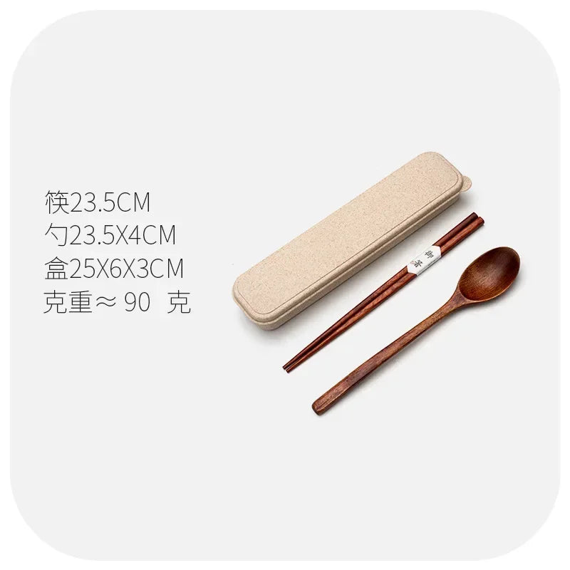 Handmade Home Dinnerware Tableware Cutlery for Kitchen, Natural Wooden Spoon & Fork Dinner Kit, Rice Soups, Cereal Utensil