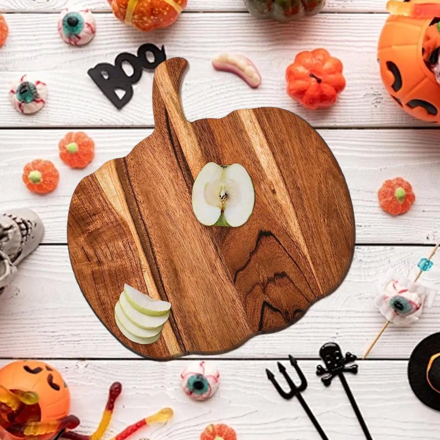 Kitchen Cutting Board Wooden Serving Platter Pumpkin Shaped Kitchen Wood Cutting Board Restaurant Decor