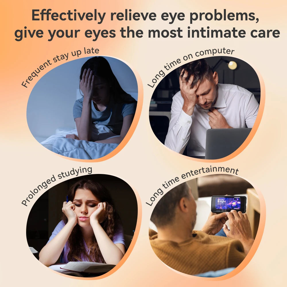 Eye massage equipment helps prevent dryness and overuse of the eyes, maintain eye health, and relieve eye fatigue