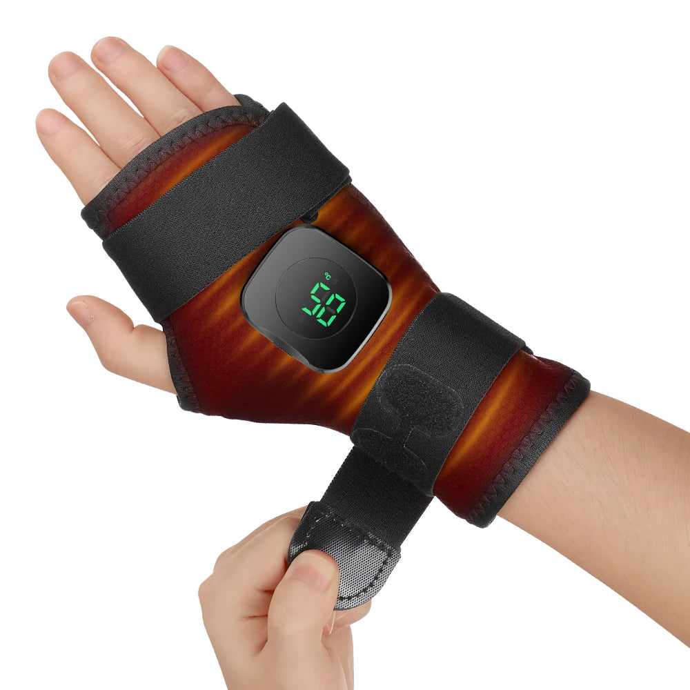 Electric Heated Wrist Brace Guard Hand Warming Device with Wrist Support Plate And Protection Rechargeable Wristband