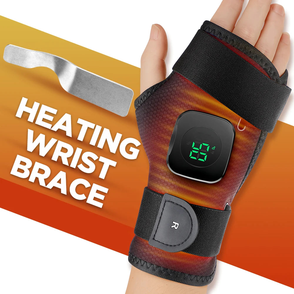 Electric Heated Wrist Brace Guard Hand Warming Device with Wrist Support Plate And Protection Rechargeable Wristband