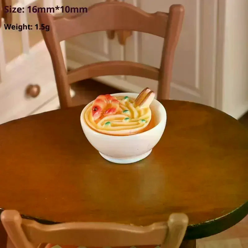 1/12 Dollhouse Miniature Chinese Dishes Food Models Dollhouse Kitchen Decoration DIY Dolls House Dining Room Ornaments