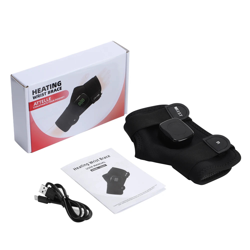 Electric Heated Wrist Brace Guard Hand Warming Device with Wrist Support Plate And Protection Rechargeable Wristband