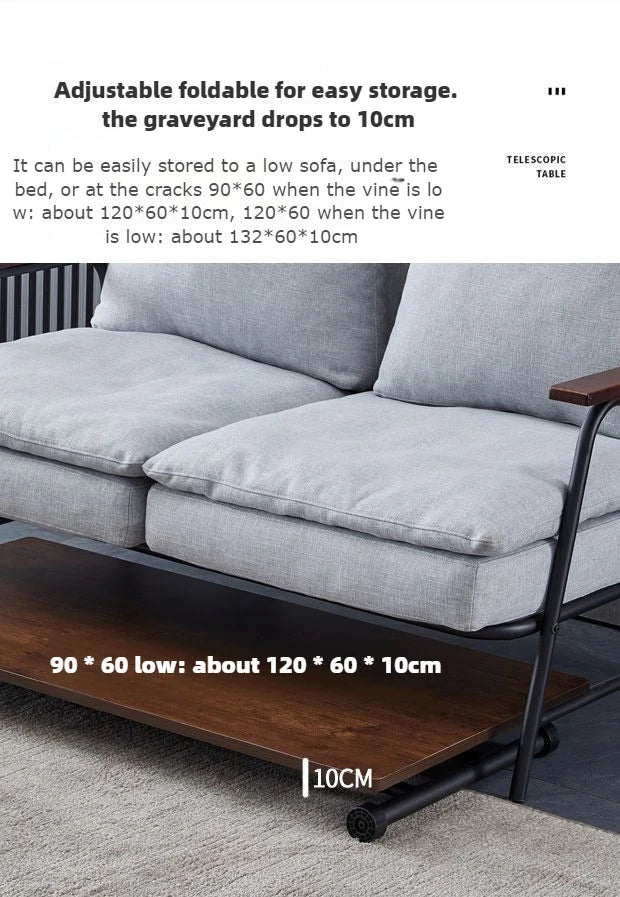 Mobile Metal Dining Tables Small Space Saving Luxury Folding Tables Multifunctional Simple Desks Elegant Coffee Table Salon