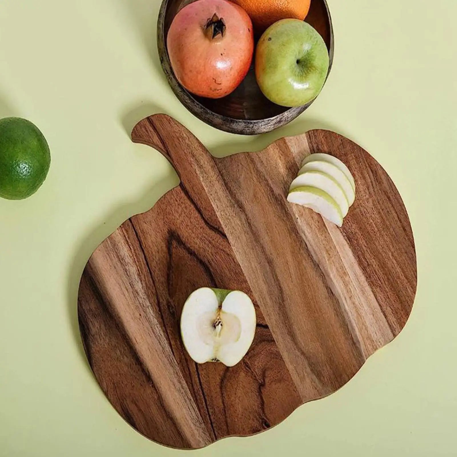 Kitchen Cutting Board Wooden Serving Platter Pumpkin Shaped Kitchen Wood Cutting Board Restaurant Decor