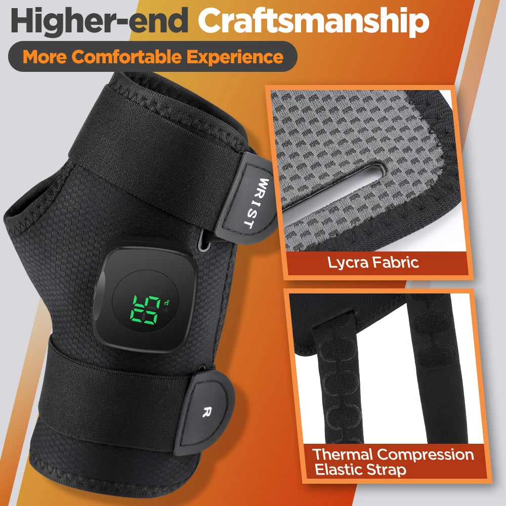 Electric Heated Wrist Brace Guard Hand Warming Device with Wrist Support Plate And Protection Rechargeable Wristband