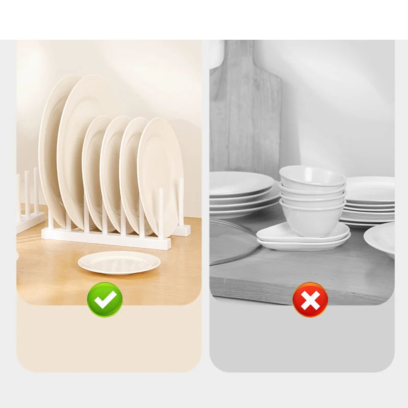 Kitchen Dish Drain Rack Multifunction Plastic Stand Rack Dinnerware Storage Organizer Household Kitchen Sundries Rack