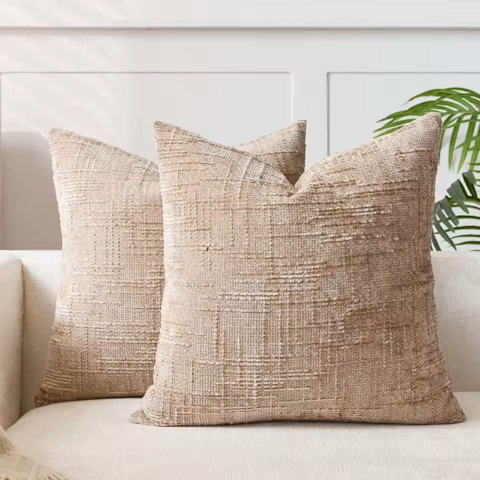 Chenille Coarse Yarn Bamboo Textured Cushion Cover