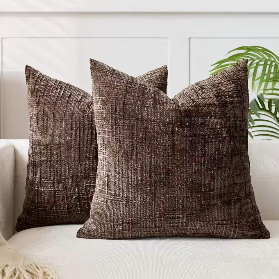 Chenille Coarse Yarn Bamboo Textured Cushion Cover