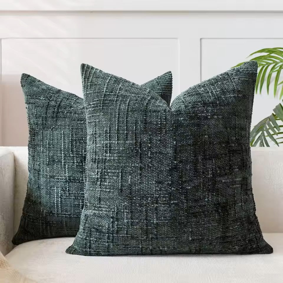 Chenille Coarse Yarn Bamboo Textured Cushion Cover