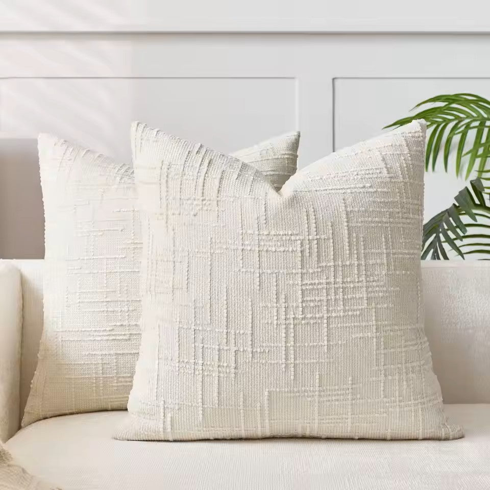 Chenille Coarse Yarn Bamboo Textured Cushion Cover