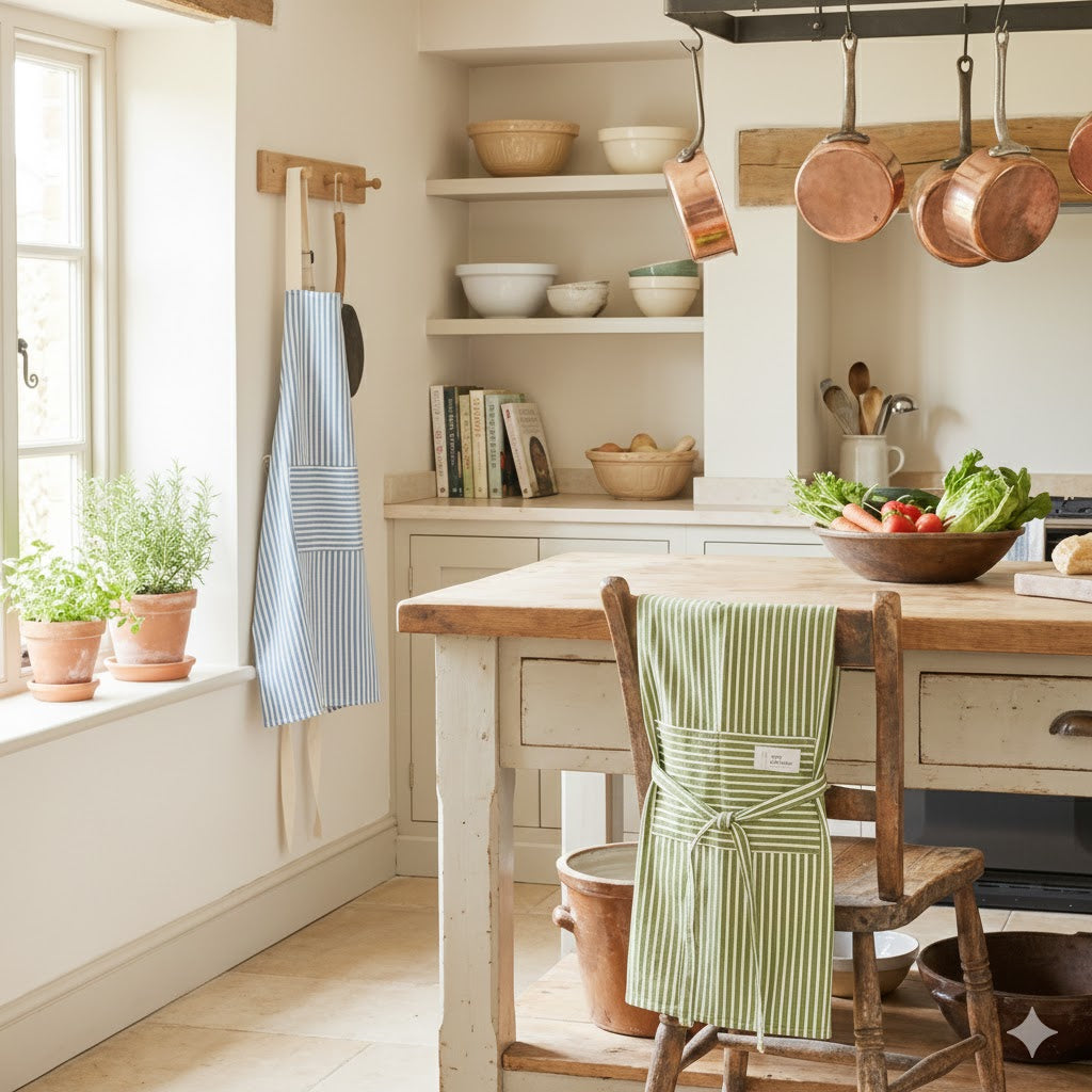 Breathable Cotton Linen Hanging Apron